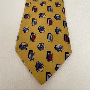 Bolgheri Silk Yellow‎ Tie with Abstract Pattern